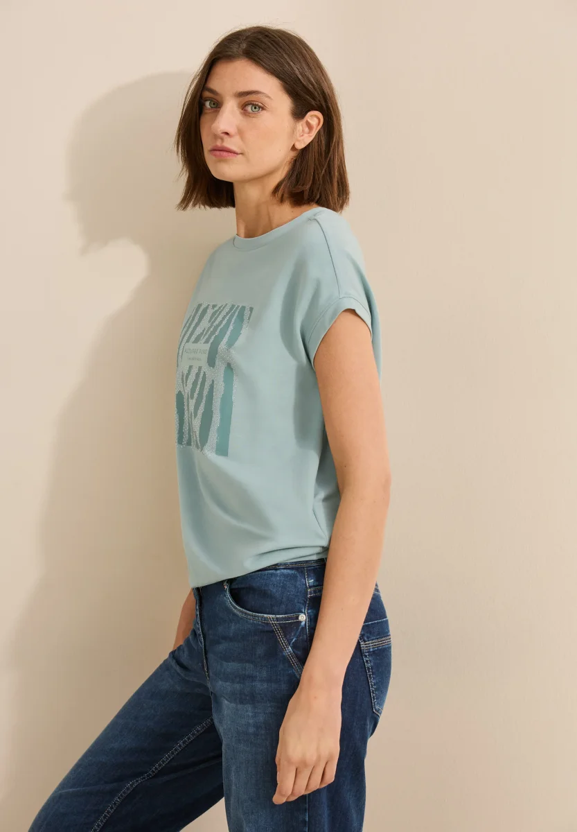 T-Shirt mit Glitzer-Print – Bild 7