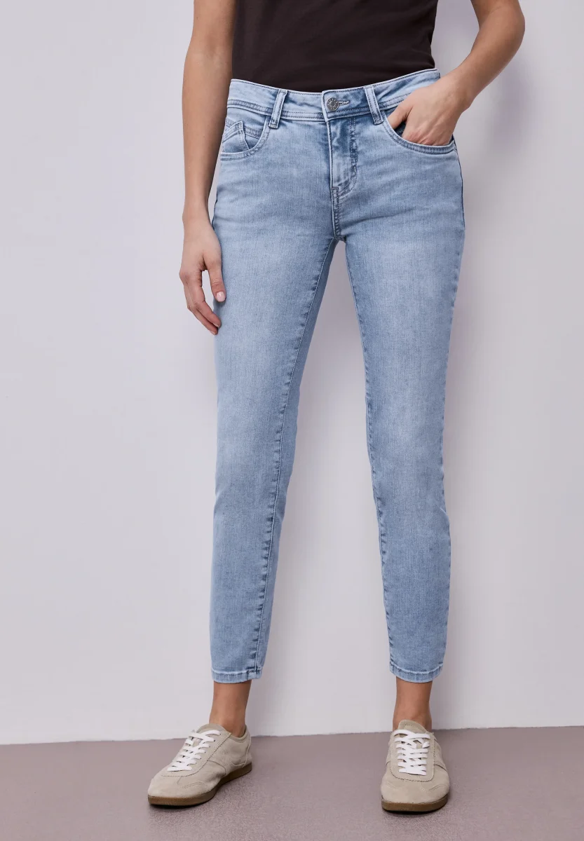 Mid Waist Slim Leg Jeans im Slim Fit – Bild 7